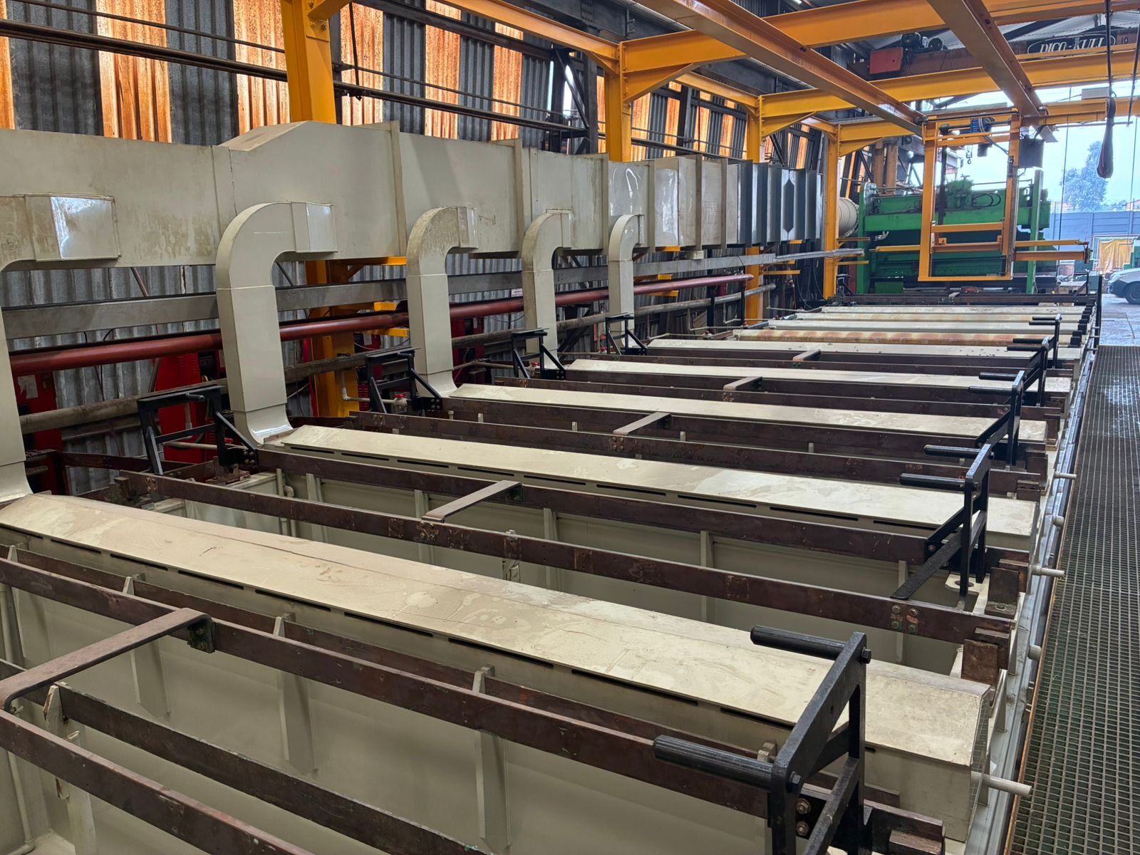 Plating line tanks at the Nigel facility