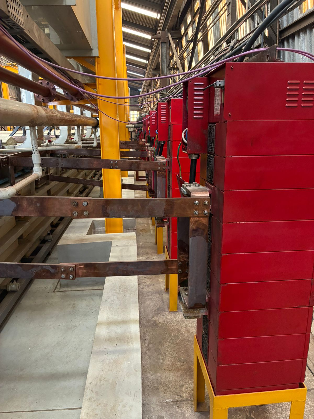 Rectifier units on the plating line